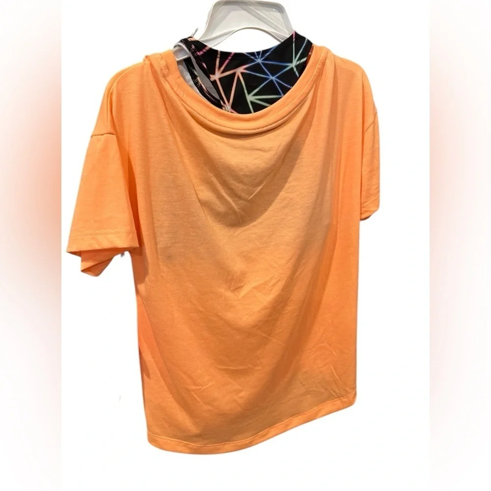 Justice Orange Tie Front T-Shirt 2 Piece 🧡
